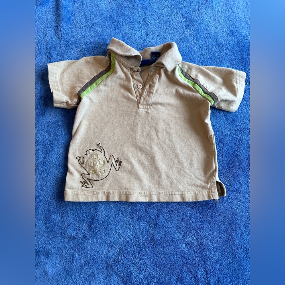 Greendog Baby Boy embroidered Frog Tshirt Polo